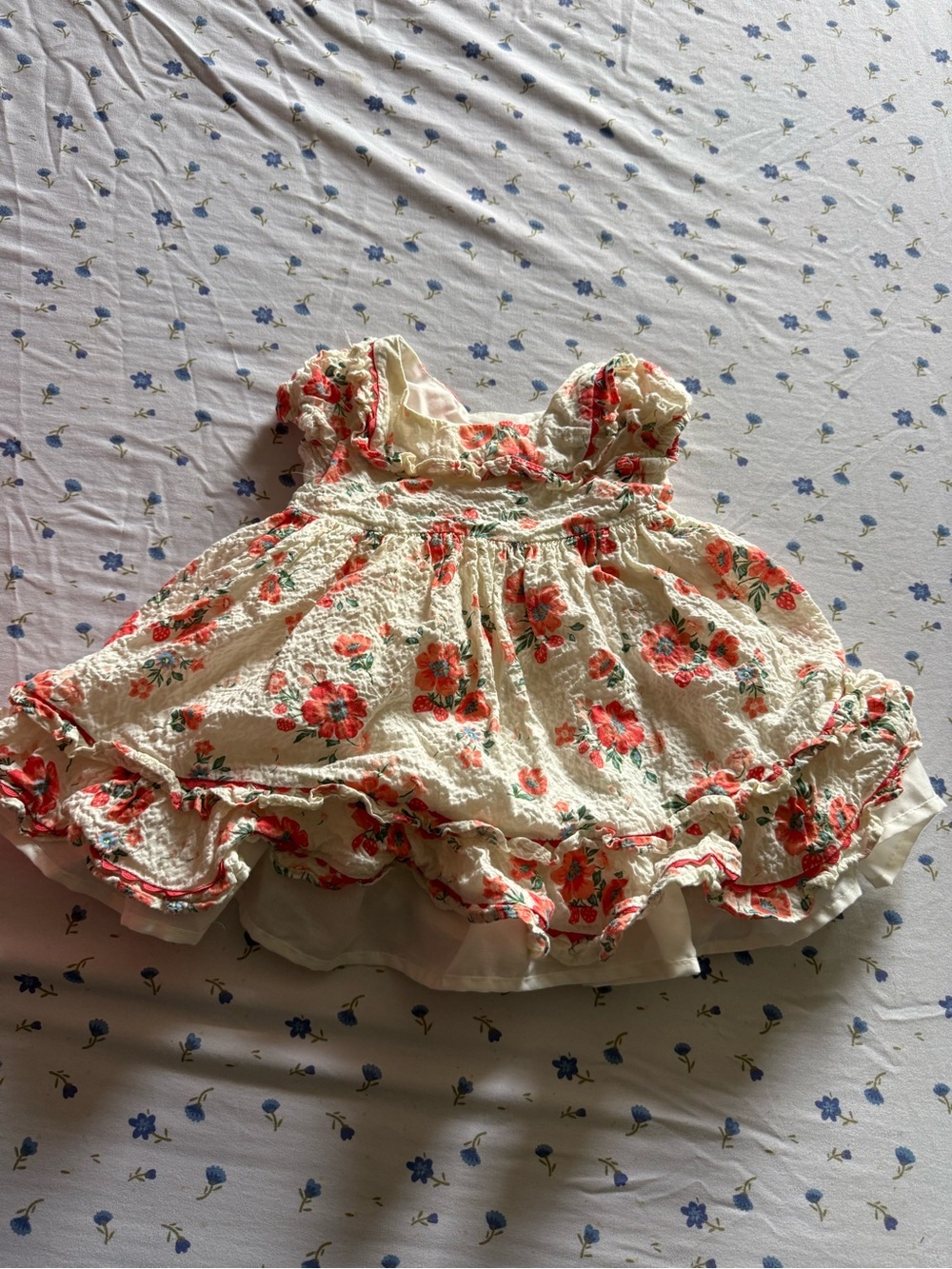 Cynthia Rowley Cream Dress with Coral Floral Print